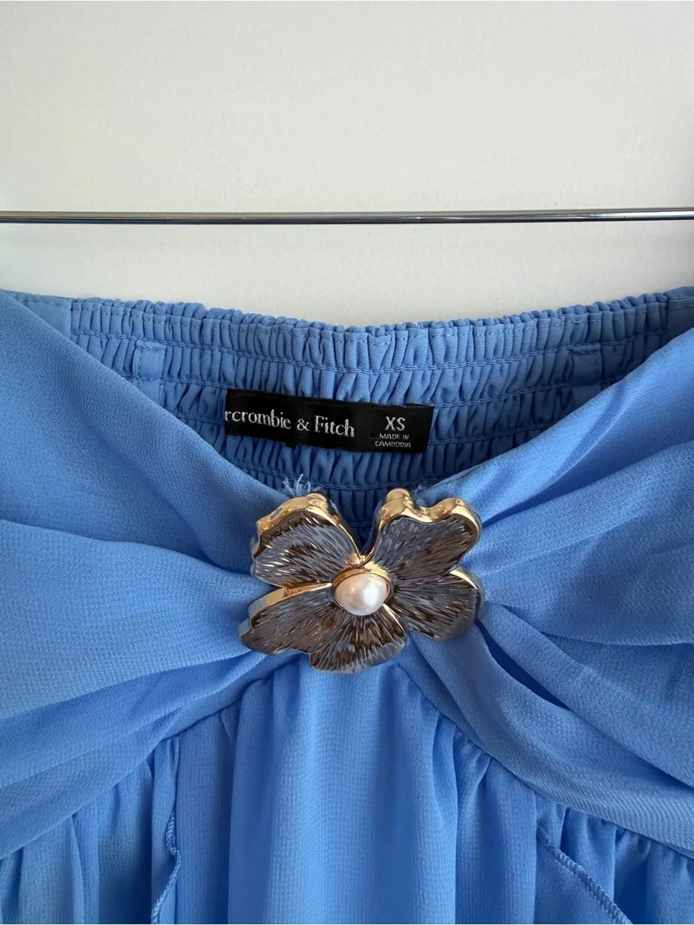 Abercrombie & Fitch Bra-Free Strapless Hardware Maxi Dress